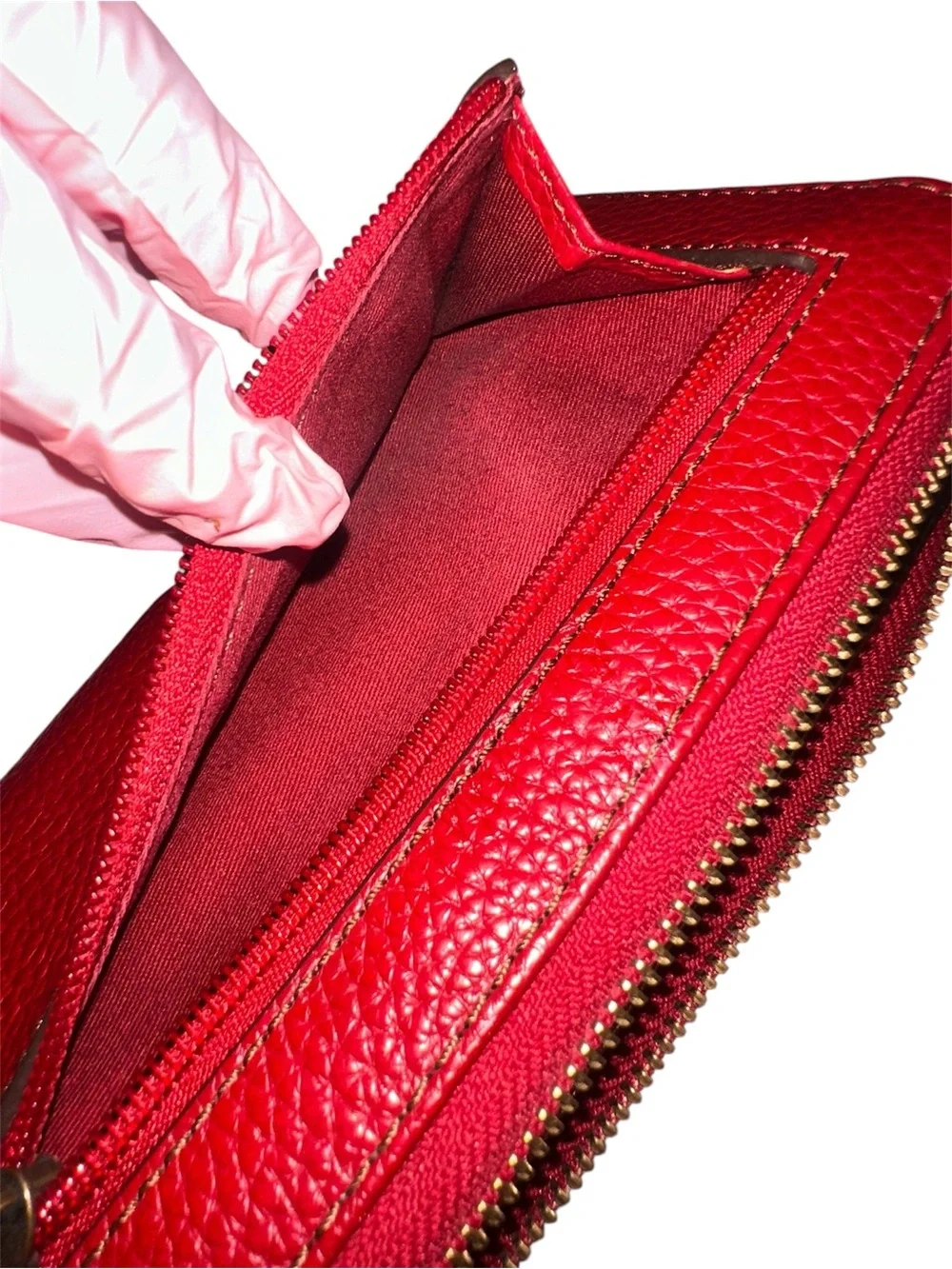 RARE FOSSIL Logan Zip Around Chevron Color-block Leather Wallet Clutch Sept 2014